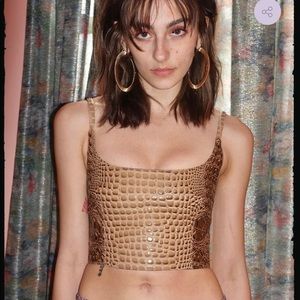 Mia vesper Faux Croc tiny tops